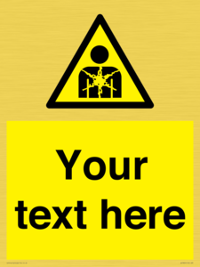 Custom Warning substance or mixture presenting a health hazard